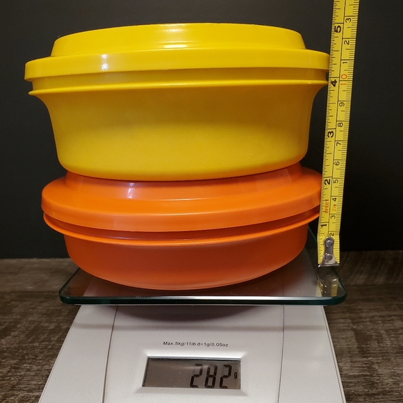 Vintage Tupperware Yellow and Orange Stackable Containers - Picture 3 of 6